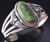 Vintage Silver & Turquoise Navajo Handmade Bracelet by Edison Etsitty 5G12G