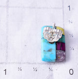 Santo Domingo Pueblo (Kewa) Turquoise Multistone Post Earrings Mary Tafoya 6D22D