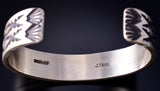 Silver Navajo Handmade Men's Bracelet by Jarold Tahe 5L20A