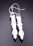 Silver & Opal Water Drops Navajo Earrings by Gary Shorty 3G03F