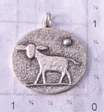 Silver Navajo Tufacast The Lamb of God Pendant by Darryl Dean Begay 5B19V