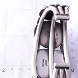 Silver & Turquoise Navajo Handmade Bracelet by Paul J. Begay 4F23S
