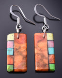 Santo Domingo Pueblo (Kewa) Multistone Dangle Earrings by Mary Tafoya 6D22H