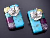 Santo Domingo Pueblo (Kewa) Turquoise Multistone Post Earrings Mary Tafoya 6D22D