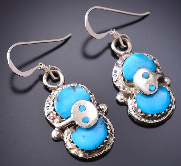 Zuni Turquoise Snake Earrings by Effie C 6K02K