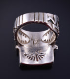 Vintage Size 5 Silver & Lapis Navajo Ring by Leroy Thomas 5K10O