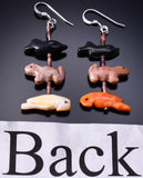 Multistone Stone Navajo Handmade Love of Animals Earrings 6D09E