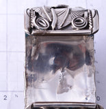 Vintage Silver & Turquoise Bear Claw Navajo Bracelet by Mike Thomas Jr. 5E06M