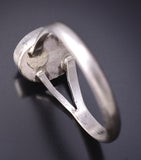 Size 7-3/4 Silver & Golden Hills Turquoise Navajo Ring Genevieve Francisco 6D27T