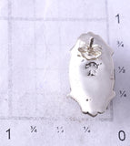 Silver & White Buffalo Turquoise Navajo Post Earrings by James Manygoats 5G28O