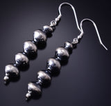 Silver Navajo Pearls Stacked Earrings by Treva Jim 5G16U