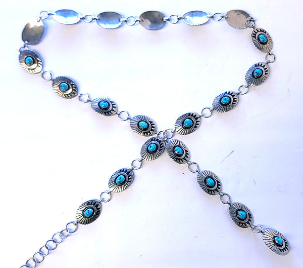 Vintage Small Link Shadow Box design Concho Belt - 5L11N