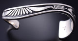 Vintage Silver Navajo Handmade Basket Flow Bracelet by Stephen Begay 6A21D