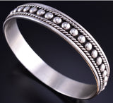 Pre-owned Vintage Mexican Made Silver Bangle Bracelet 5L26A