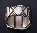 Size 12.5 Silver & Sleeping Beauty Turquoise Navajo Men's Ring Erick Begay 5H04E
