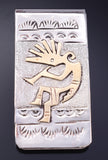 Silver & 12k Gold-filled Navajo Kokopelli Money Clip by Genevieve Jones 5L25H