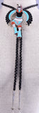 Large Zuni Eagle Dancer Bolo Tie by Eddie Beyuka 5L11G