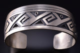 Silver Hopi Handmade Pottery Design Bracelet by Trinidad Lucas 5J18Q