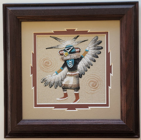 Navajo Sandpainting by Michael Watchman - Eagle Dancer - 6D02E