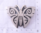 Silver Hopi Handmade Butterfly Pendant by Trinidad Lucas 4E27L