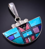 Silver Multistone Navajo Inlay Yei Bi Chei Pendant by Jimmy Harrison 5G12R