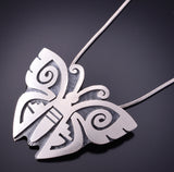 Silver Hopi Handmade Butterfly Pendant by Trinidad Lucas 4E27L