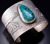 Preowned Silver & Turquoise Navajo Butterfly Bracelet by Darryl D. Begay 6J23C