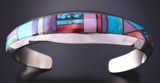 Silver Multistone Navajo Inlay Bracelet by Jim Harrison 4C13E