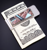 Silver Multistone Navajo Inlay Money Clip by Arnold Yazzie 5L25A