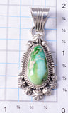 Silver & Sonoran Gold Turquoise Navajo Handmade Pendant by Marita Benally 5L13W