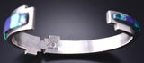 Vintage Silver & Turquoise Multistone Zuni Inlay Bracelet by Duran Gasper 6A21M