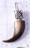 Silver Bear Claw "We were here" Navajo Handmade Pendant by Erick Begay 5G12X