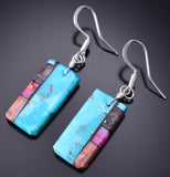 Santo Domingo Pueblo (Kewa) Turquoise Multistone Earrings by Mary Tafoya 6D22L