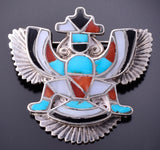 Vintage Knifewing Dancer Inlay Small Brooch by Alonzo Hustito 3J30Z