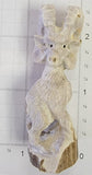 Handcarved Big Horn Sheep Fetish - Antler - by Lewis Malie 4D01W