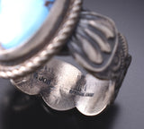 Size 10-3/4 Silver & Golden Hills Turquoise Navajo Round Ring - Tillie Jon 6H25H