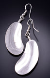 All Silver Soft Edge Navajo Feather Earrings by Chester Charley 6J30D