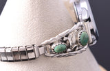 Silver & Turquoise Navajo Handmade Eagle Feather Watch by Etta Larry 6H31Q