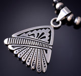 Vintage Silver Navajo Handmade Arrowhead Pendant by Steven Begay 5L21Q