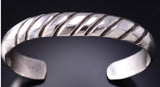 Vintage Silver Navajo Handstamped Men's Bracelet by Frank Chee 6E14N