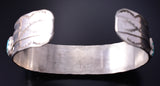 Vintage Silver & Turquoise Row Navajo Bracelet by Yazzie 5H25B