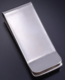 Silver Navajo Handmade Rug Design Money Clip by Shirley Skeets 5L25M