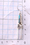 Silver & Turquoise Zuni Handmade Dangle Earrings by Kathryn Qualo 3B10W