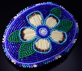 Preowned Native American Handbeaded Flower Hair Barrette 5D07O