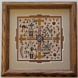 Navajo Sandpainting by Glen Nez - Yei Bi Chei/4 directions - 6D02A