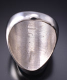 Size 10-1/2 Silver Multistone Zuni Inlay Men's Ring by Gladys Lamy 6D27L