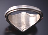 Size 7-1/4 Gaspeite and Turquoise Navajo Inlay Ring by Ambrose Tsosie 6K26V