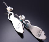 Silver & Turquoise Conchos Design Navajo Earrings by Verley Betone 3J16X
