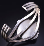Silver & Golden Hills Turquoise Fresh Pearl Navajo Bracelet by Erick Begay 5F30E