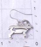 Silver Navajo Handmade Big Horned Sheep Earrings by Robert Gene 5G22U